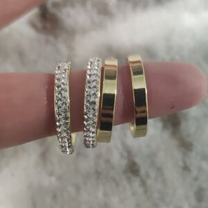 Elegant Gold and Silver Women's Ring Set